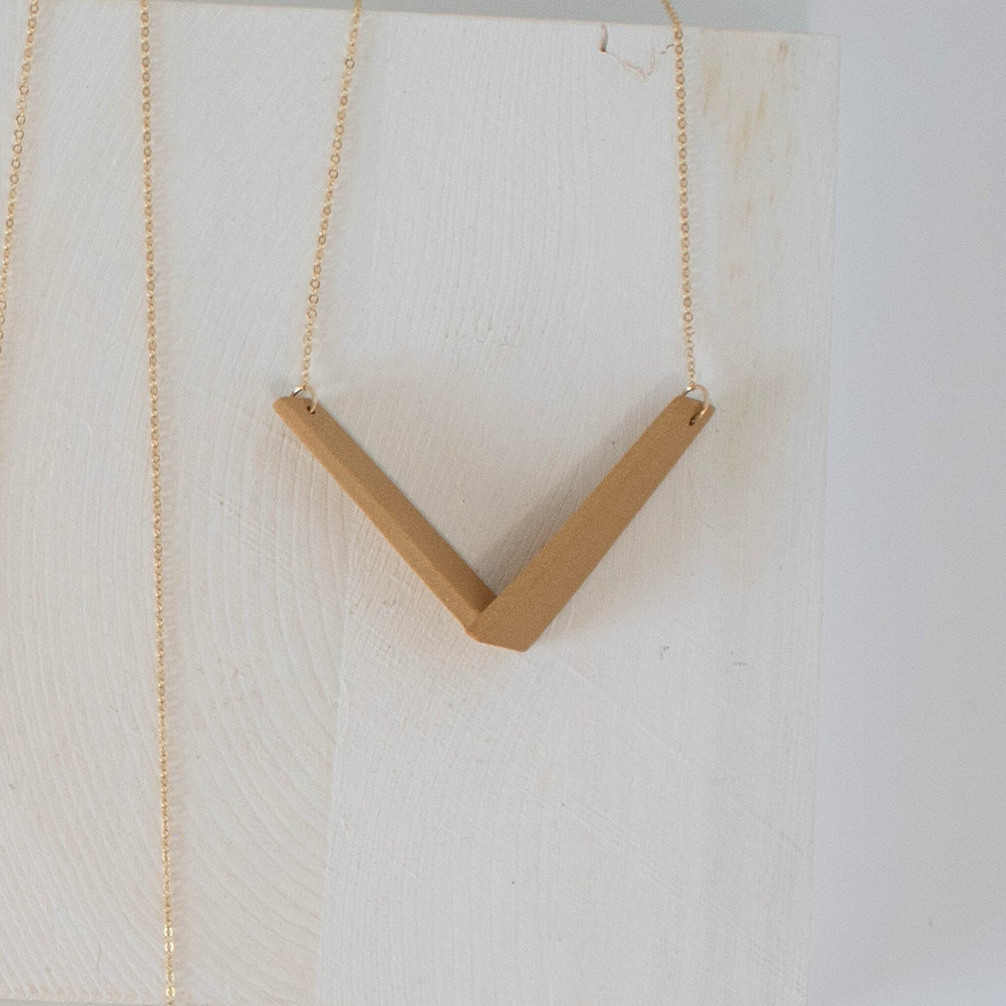 V Quad Necklace - Sand Yellow