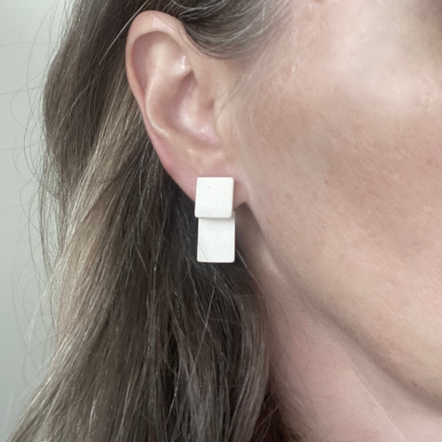 Step Post Earrings - Sand Yellow