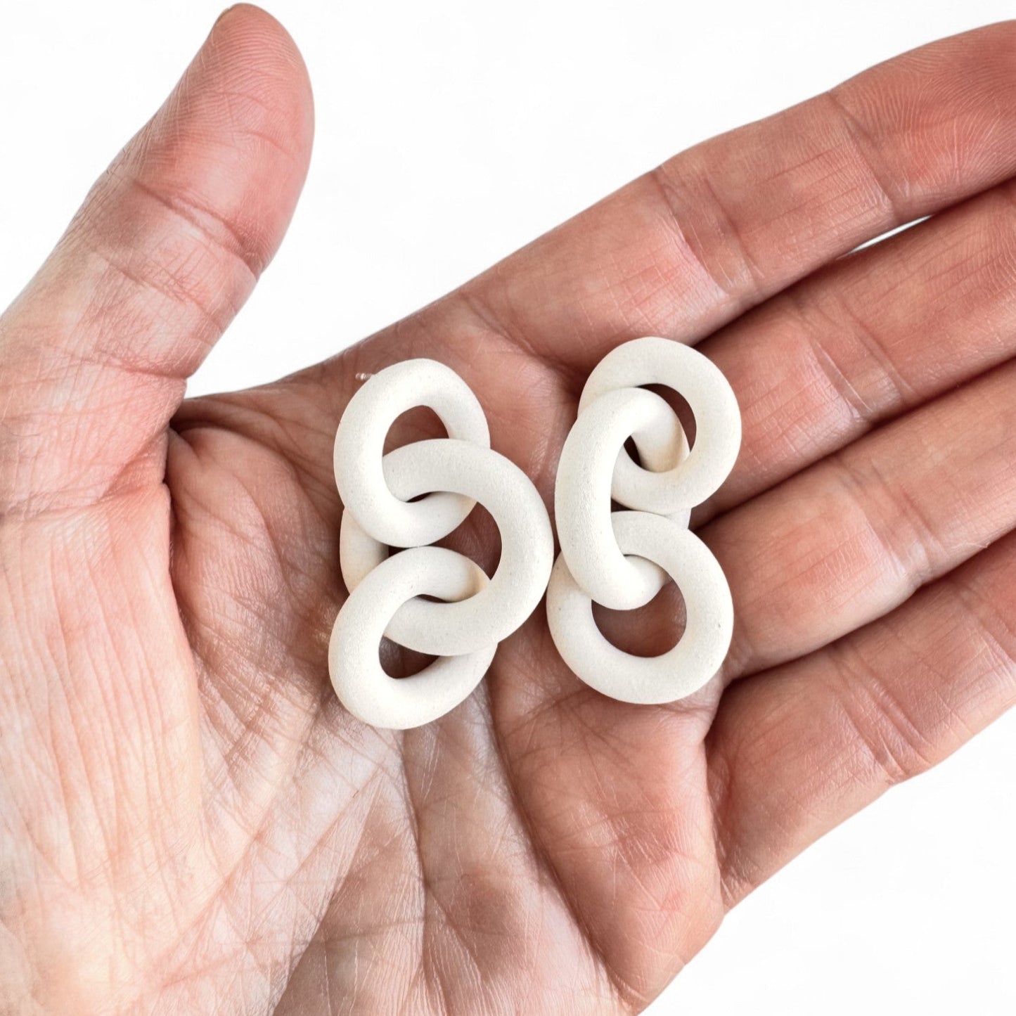 Coil Link Earrings - 3 Link