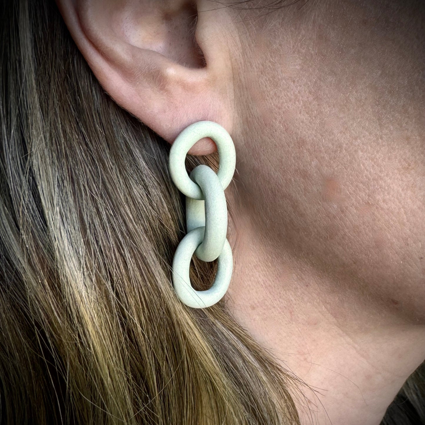 Coil Link Earrings - 3 Link