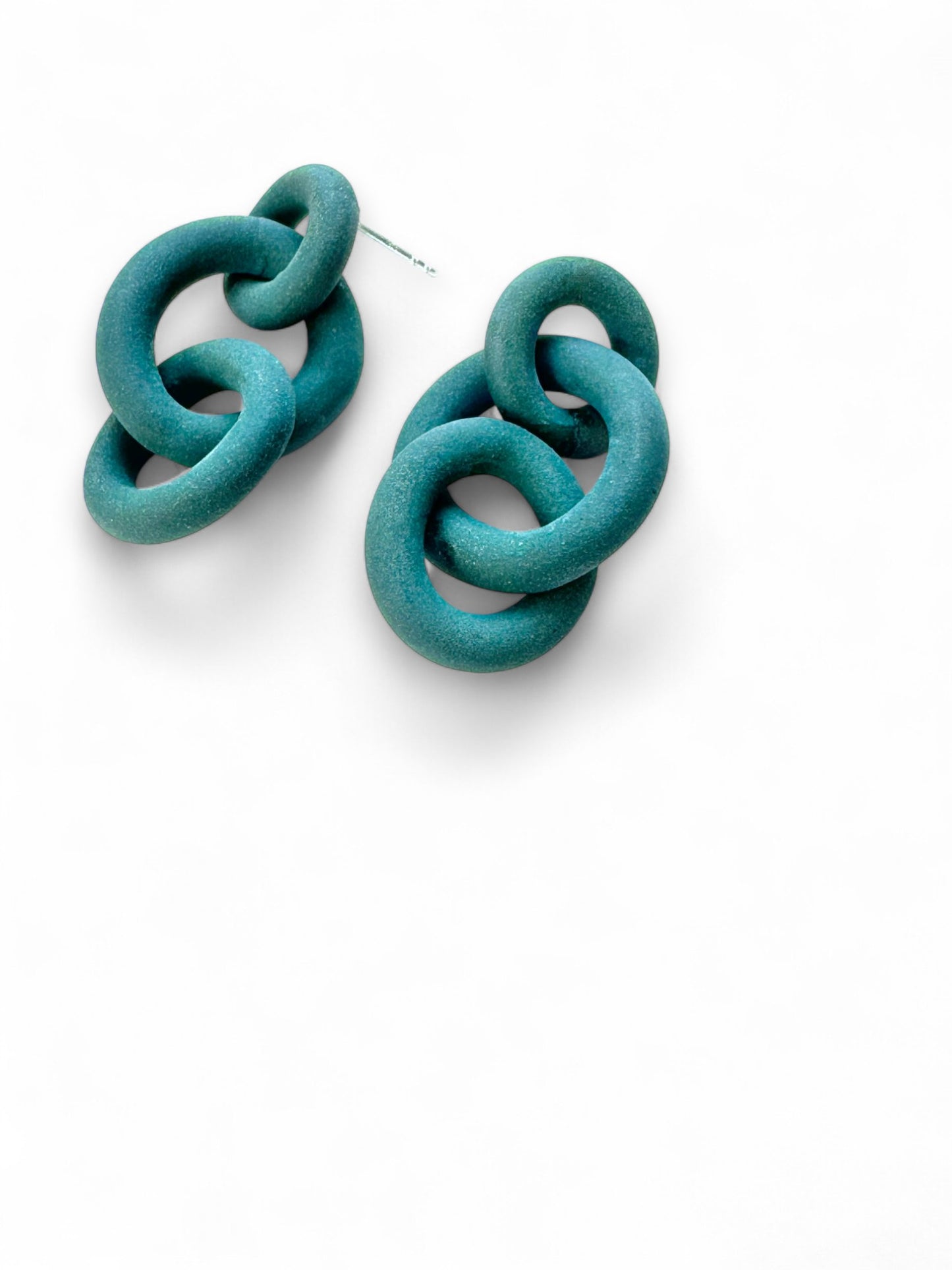 Coil Link Earrings - 3 Link
