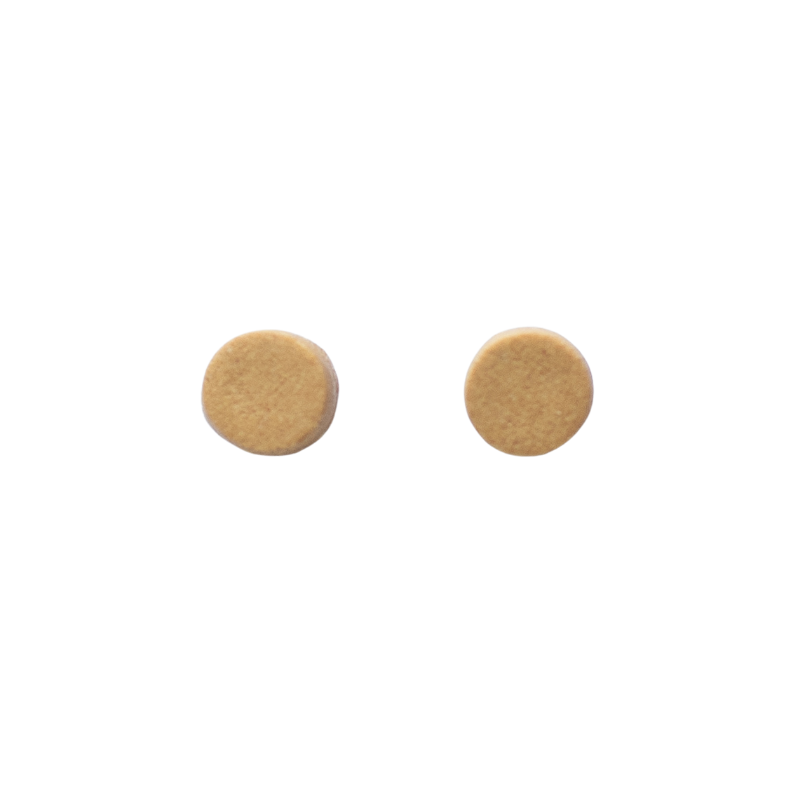 Circle Post Earrings - Sand Yellow