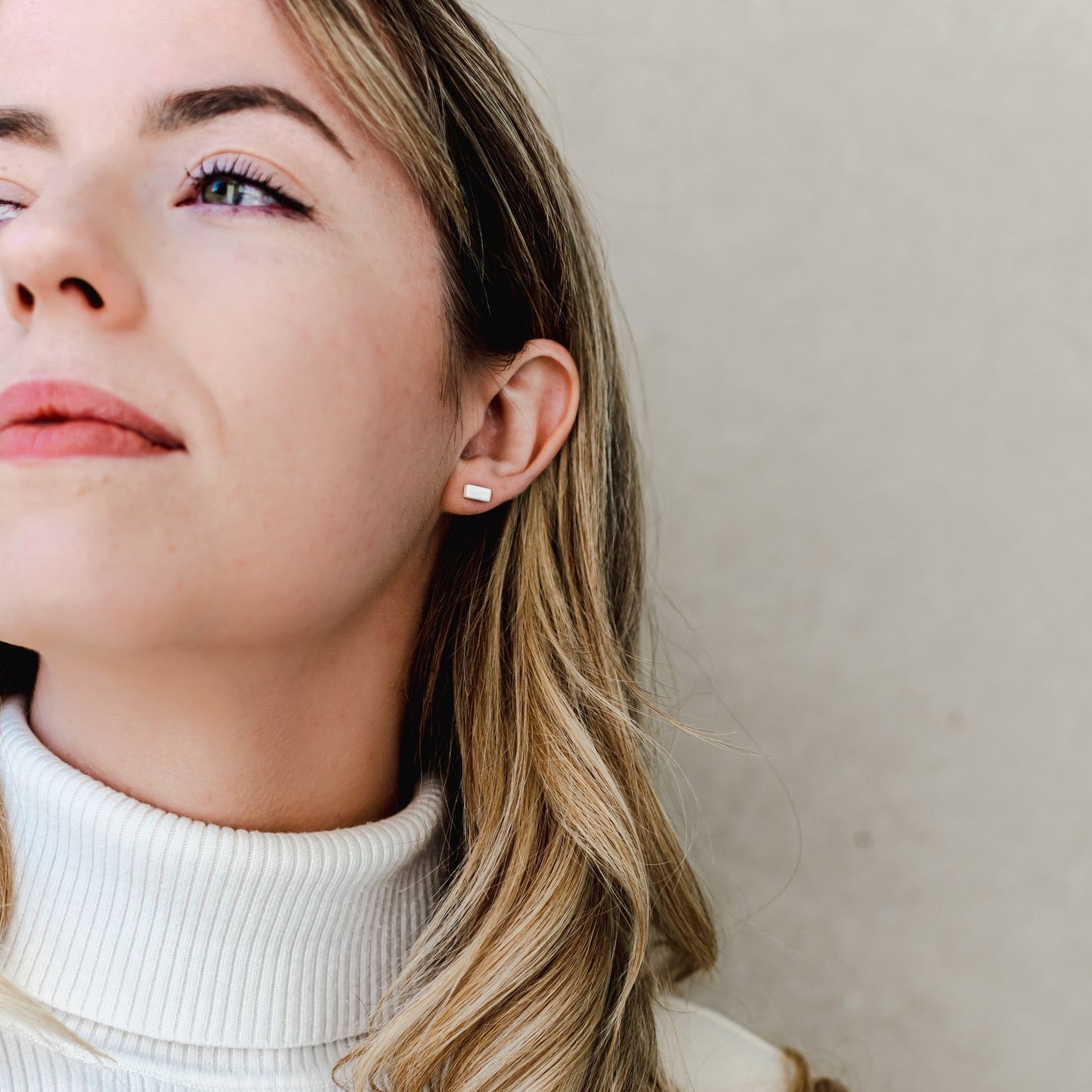 Rectangle Post Earrings