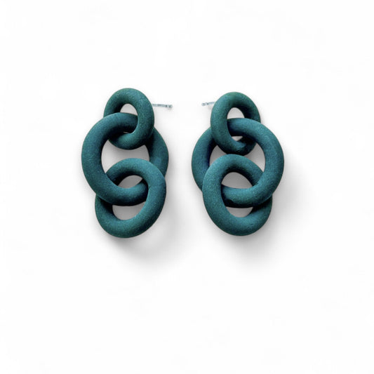 Coil Link Earrings - 3 Link