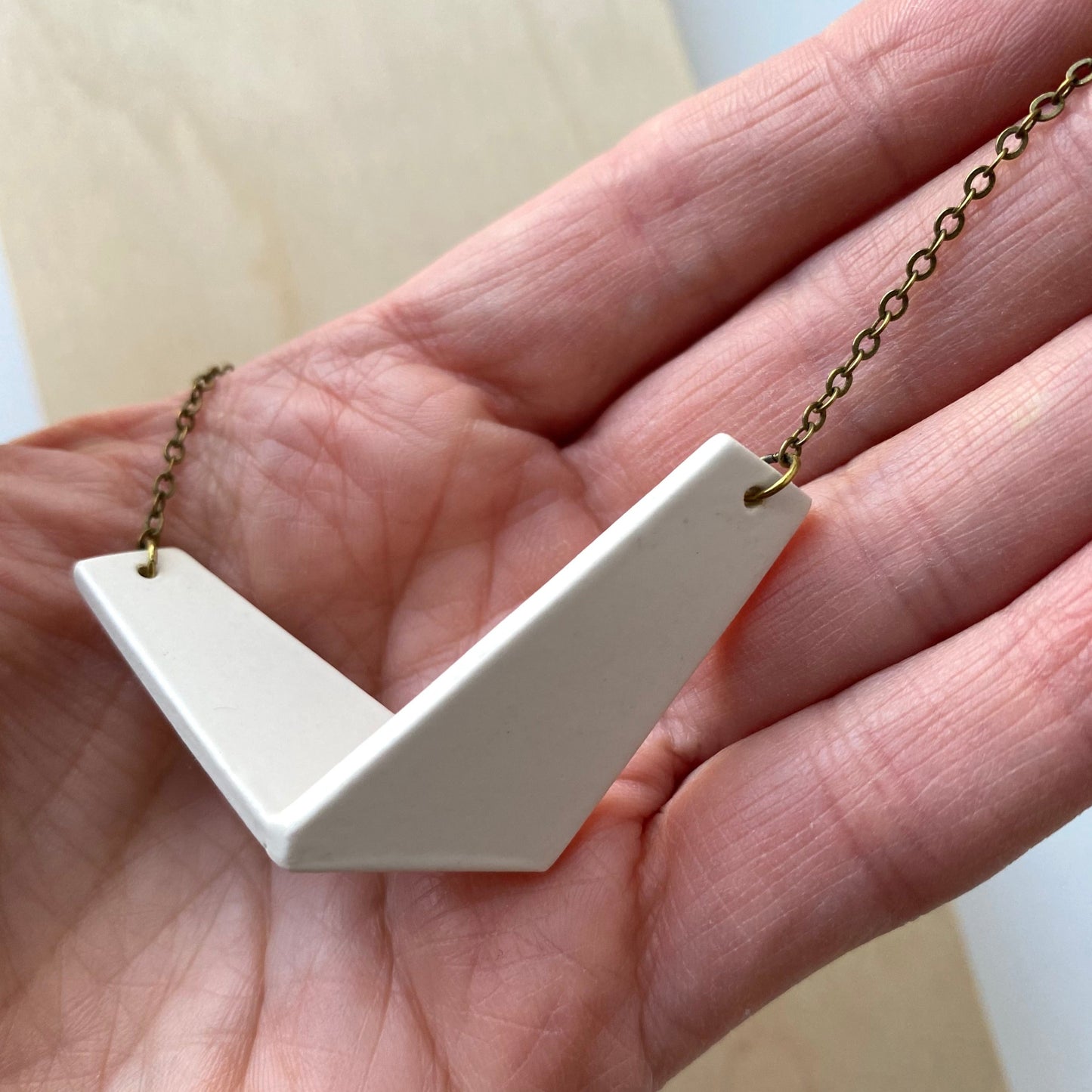 Original Quad Necklace - Size II, Matte White