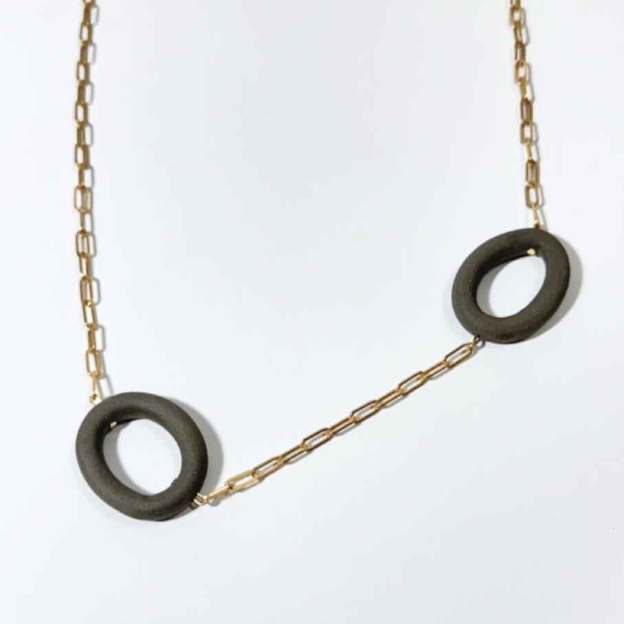 Float Link Necklace - Matte Black