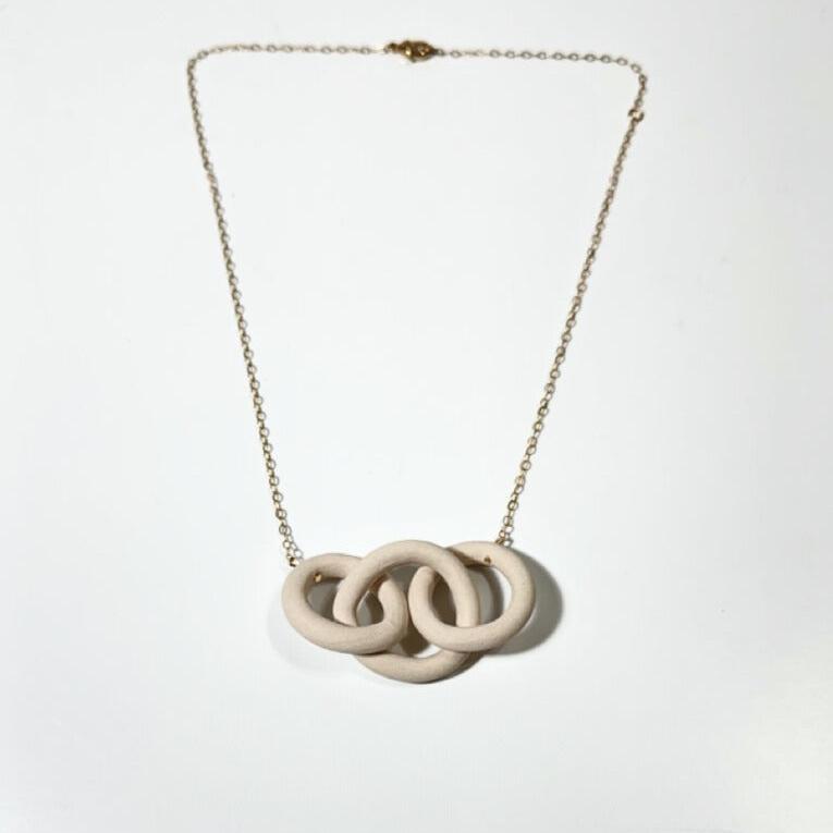 Coil Link Necklace - White